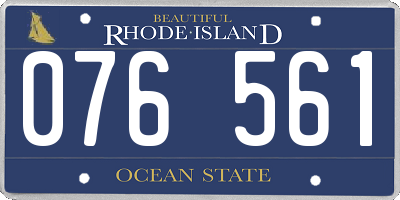 RI license plate 076561