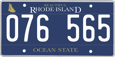 RI license plate 076565