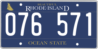 RI license plate 076571