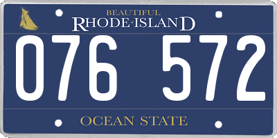 RI license plate 076572