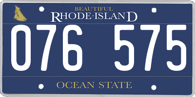 RI license plate 076575