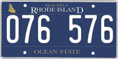 RI license plate 076576