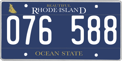 RI license plate 076588