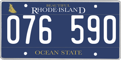 RI license plate 076590
