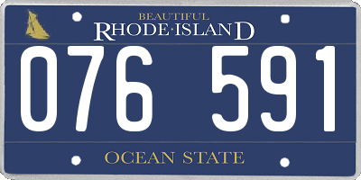 RI license plate 076591