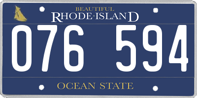 RI license plate 076594