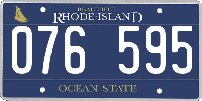 RI license plate 076595