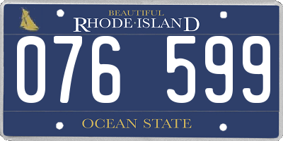 RI license plate 076599