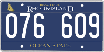 RI license plate 076609