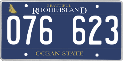 RI license plate 076623