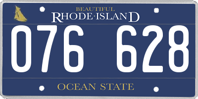 RI license plate 076628