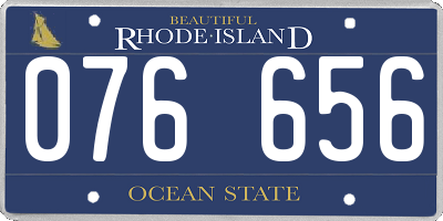 RI license plate 076656