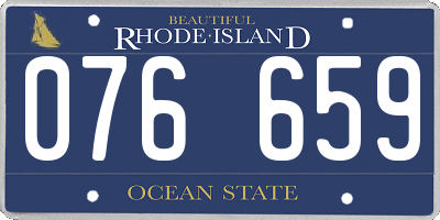 RI license plate 076659