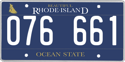 RI license plate 076661