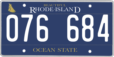 RI license plate 076684