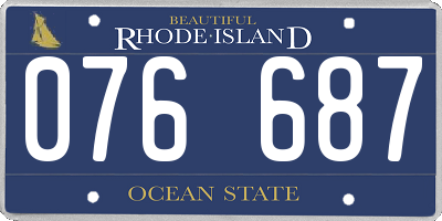 RI license plate 076687