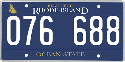 RI license plate 076688