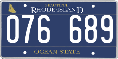 RI license plate 076689