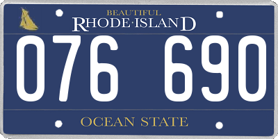 RI license plate 076690