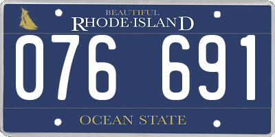 RI license plate 076691