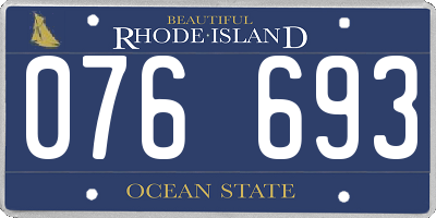 RI license plate 076693
