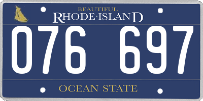 RI license plate 076697