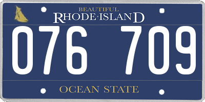 RI license plate 076709
