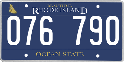 RI license plate 076790