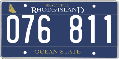 RI license plate 076811
