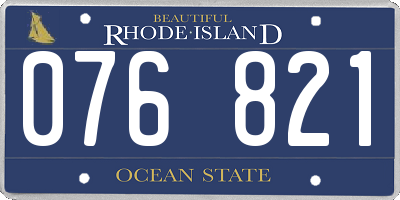 RI license plate 076821