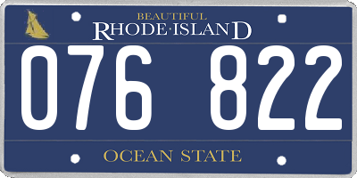 RI license plate 076822