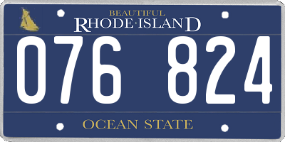 RI license plate 076824