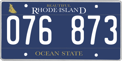 RI license plate 076873