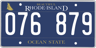 RI license plate 076879