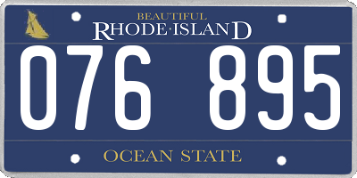 RI license plate 076895