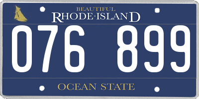 RI license plate 076899