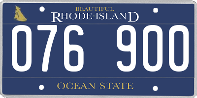 RI license plate 076900