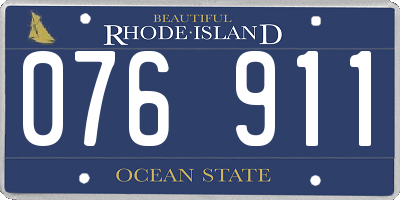 RI license plate 076911