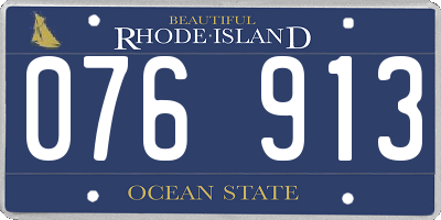 RI license plate 076913