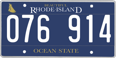RI license plate 076914