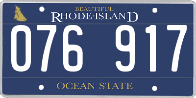 RI license plate 076917