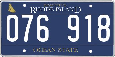 RI license plate 076918