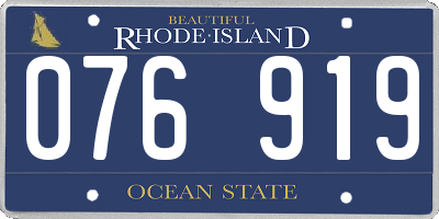 RI license plate 076919