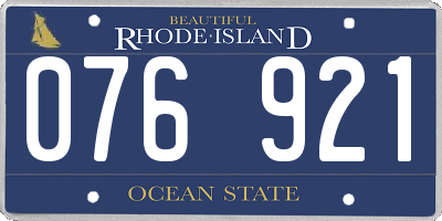 RI license plate 076921