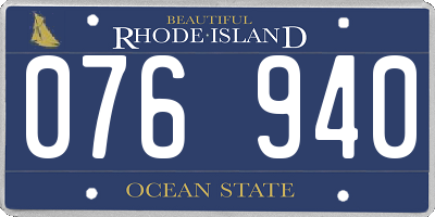 RI license plate 076940