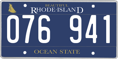 RI license plate 076941