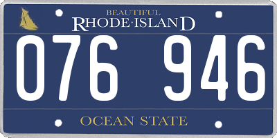 RI license plate 076946