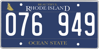 RI license plate 076949