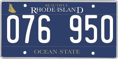 RI license plate 076950