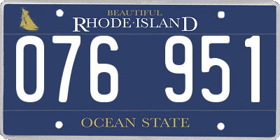RI license plate 076951